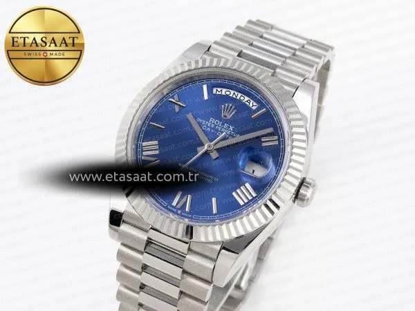 daydate 40 ss gsf gain weight blue roman dial on president bracelet a28361