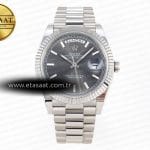 Rolex Day-Date 40 Gri Çizgi Kadran A2836 Eta Saat - Görsel 3 - 1:1 Süper Klon Saat