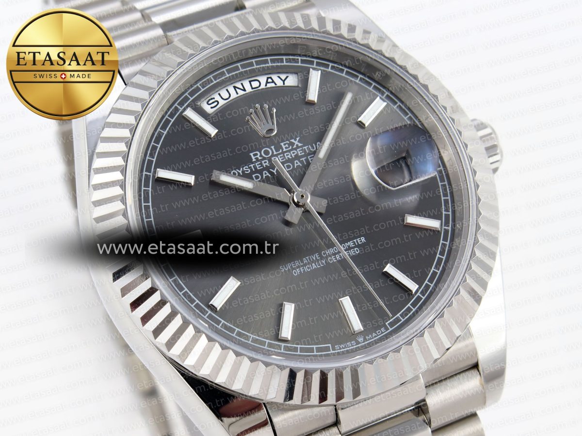 Rolex DayDate 40 GRAY STICK DIAL A2836 - Görsel 5