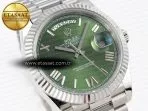 daydate 40 ss gsf gain weight green roman dial on president bracelet a28365