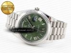 Rolex DayDate 40 GREEN ROMAN BRACELET A2836 - Görsel 7