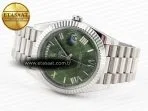 daydate 40 ss gsf gain weight green roman dial on president bracelet a28367