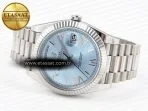 daydate 40 ss gsf gain weight ice blue roman dial on president bracelet a28367