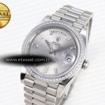 daydate 40 ss gsf gain weight silver crystal dial on president bracelet a28361