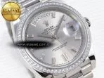 daydate 40 ss gsf gain weight silver crystal dial on president bracelet a28365
