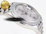 daydate 40 ss gsf gain weight silver crystal dial on president bracelet a28369