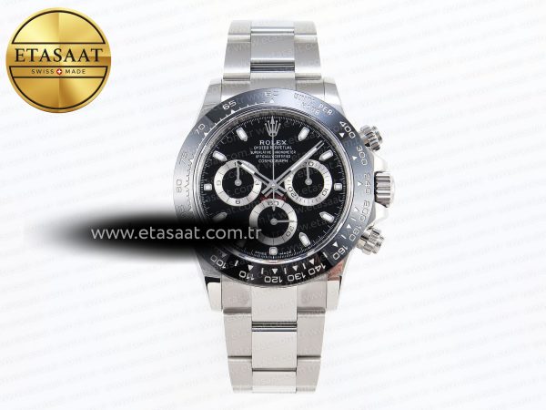 Rolex Daytona 116500 N Siyah Kadran SH4130 Eta Saat - 1:1 Süper Klon Replika Saat