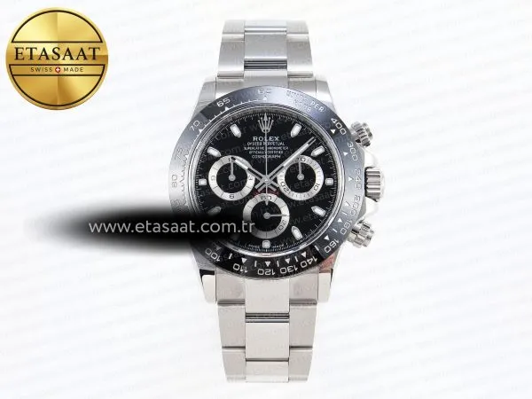Rolex Daytona 116500 N Siyah Kadran SH4130 Eta Saat - 1:1 Süper Klon Replika Saat