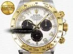 daytona 116503 clean 11 best edition white dial arabic markers on ss yg bracelet sa4130 v24