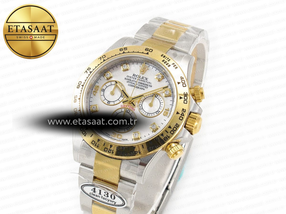 Rolex Daytona 116503 LN SS/YG White Pearl Diamonds Dial on SS/YG Bracelet SA4130 - Görsel 1