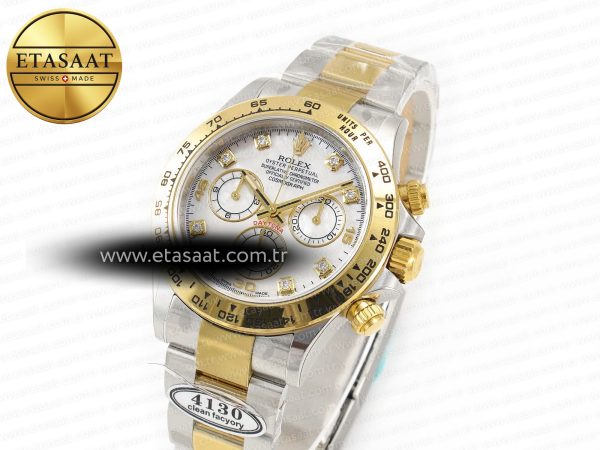 Rolex Daytona 116503 LN SS/YG White Pearl Diamonds Dial on SS/YG Bracelet SA4130