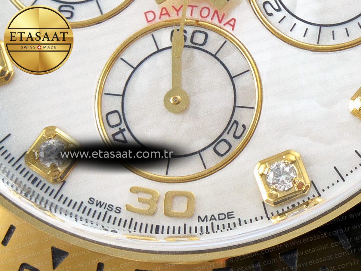 Rolex Daytona 116503 LN SS/YG White Pearl Diamonds Dial on SS/YG Bracelet SA4130 - Görsel 10