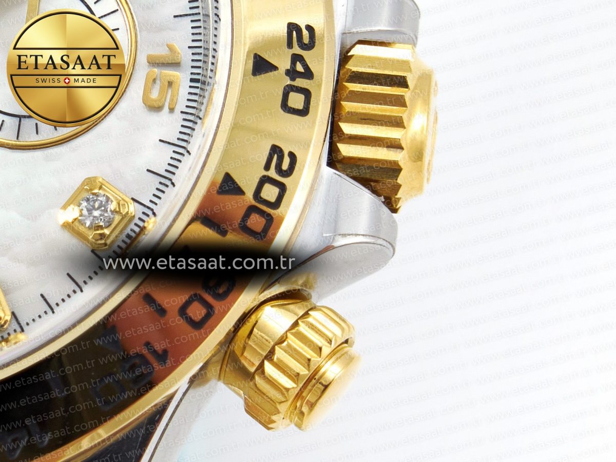 Rolex Daytona 116503 LN SS/YG White Pearl Diamonds Dial on SS/YG Bracelet SA4130 - Görsel 11