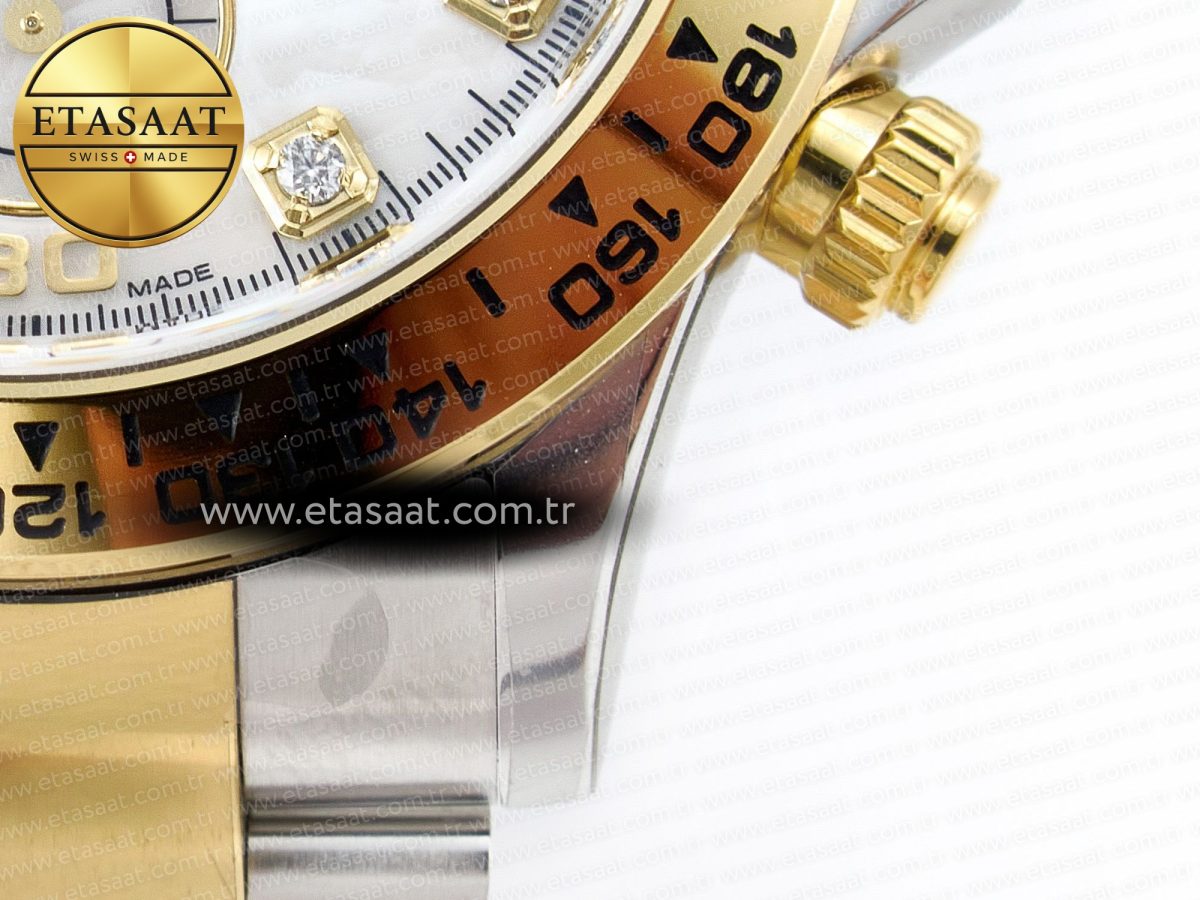 Rolex Daytona 116503 LN SS/YG White Pearl Diamonds Dial on SS/YG Bracelet SA4130 - Görsel 12