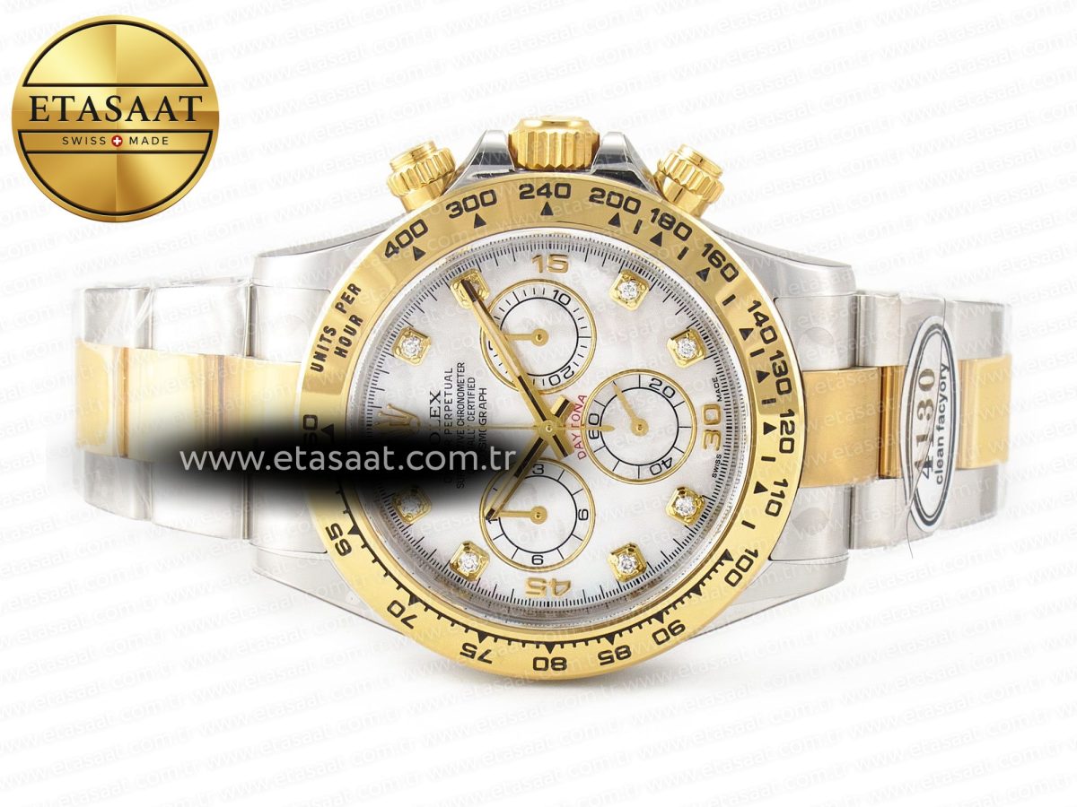 Rolex Daytona 116503 LN SS/YG White Pearl Diamonds Dial on SS/YG Bracelet SA4130 - Görsel 14