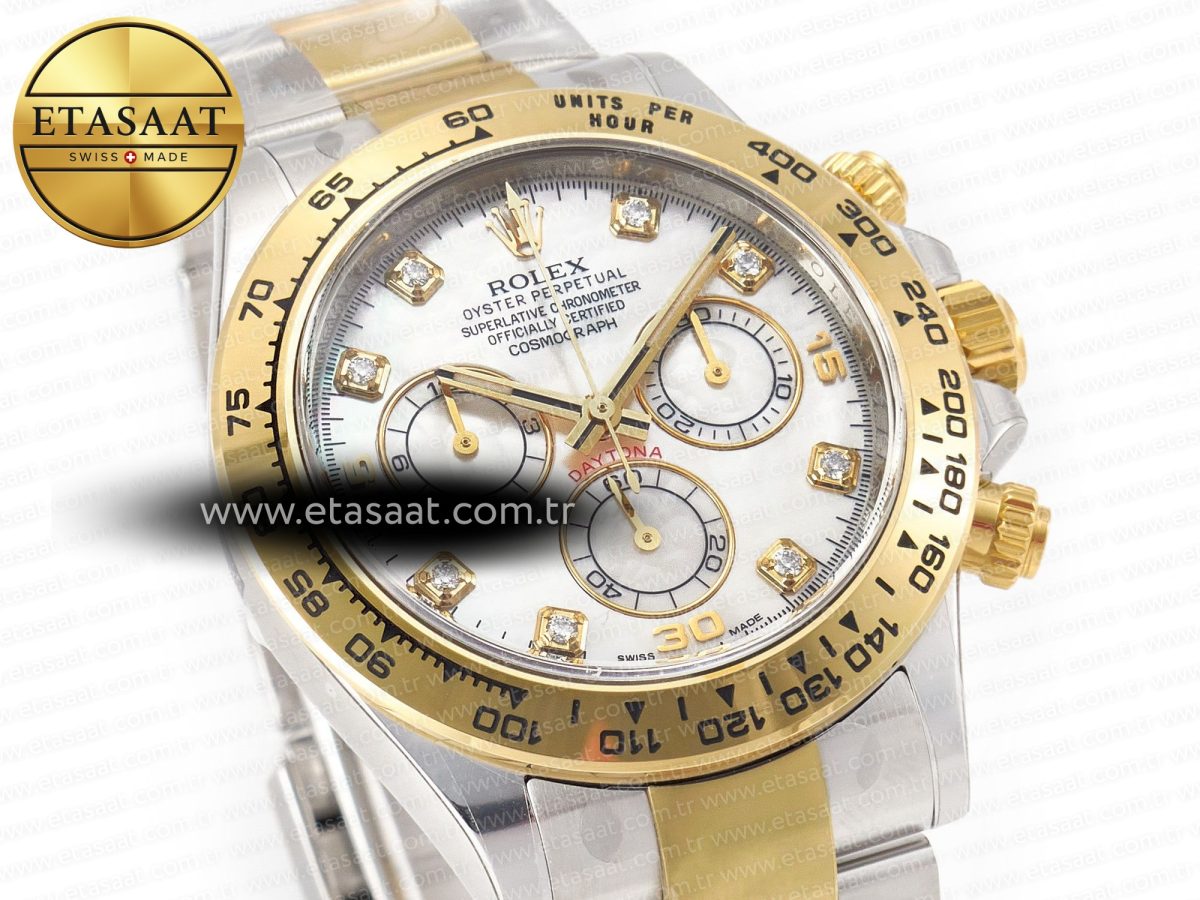Rolex Daytona 116503 LN SS/YG White Pearl Diamonds Dial on SS/YG Bracelet SA4130 - Görsel 5