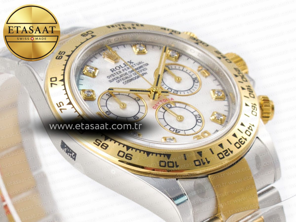Rolex Daytona 116503 LN SS/YG White Pearl Diamonds Dial on SS/YG Bracelet SA4130 - Görsel 6