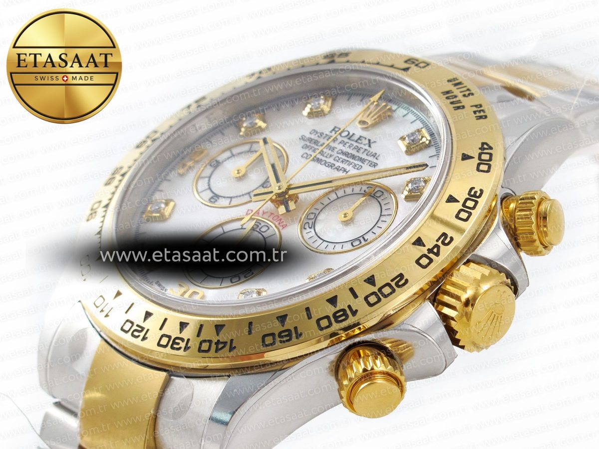Rolex Daytona 116503 LN SS/YG White Pearl Diamonds Dial on SS/YG Bracelet SA4130 - Görsel 7