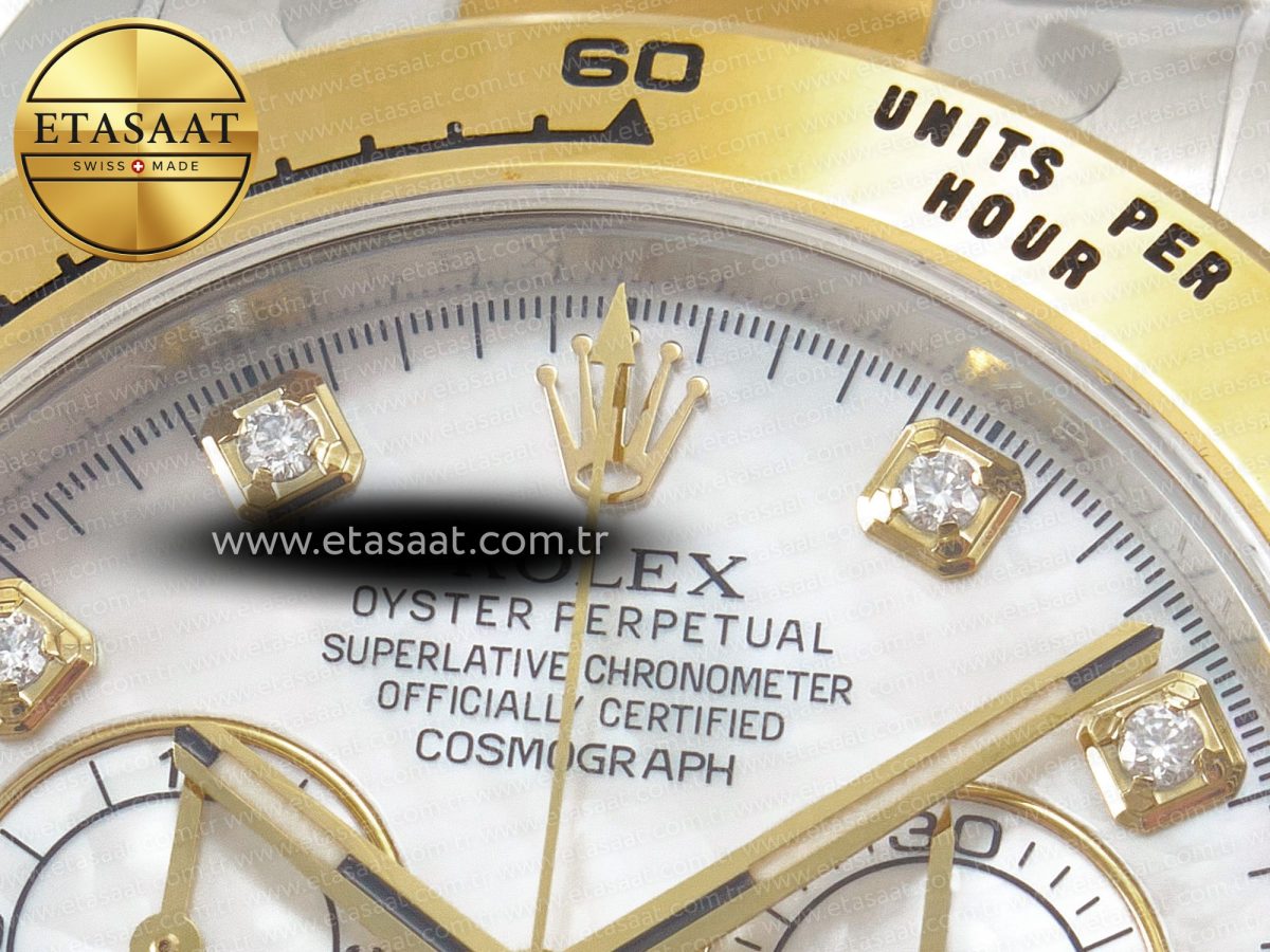 Rolex Daytona 116503 LN SS/YG White Pearl Diamonds Dial on SS/YG Bracelet SA4130 - Görsel 8