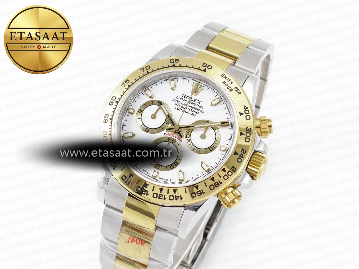 Rolex Daytona 116503 Best Edition  White Dial on SS/YG Bracelet SH4130 - Görsel 1
