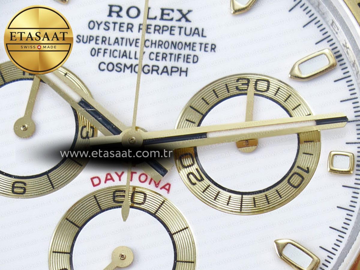 Rolex Daytona 116503 Best Edition  White Dial on SS/YG Bracelet SH4130 - Görsel 11