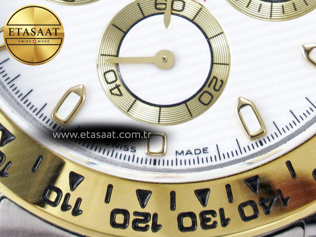 Rolex Daytona 116503 Best Edition  White Dial on SS/YG Bracelet SH4130 - Görsel 12