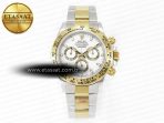 Rolex Daytona 116503 Best Edition  White Dial on SS/YG Bracelet SH4130 - Görsel 3