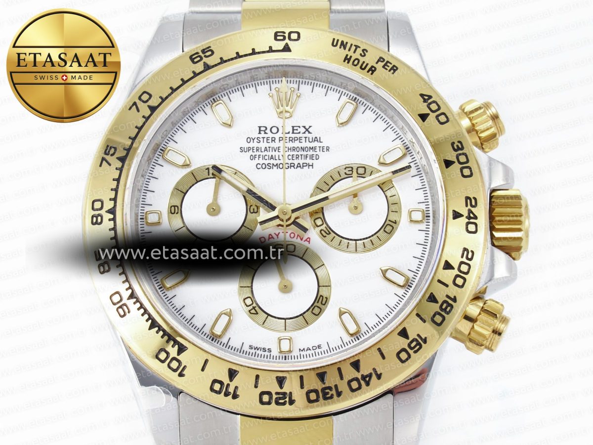 Rolex Daytona 116503 Best Edition  White Dial on SS/YG Bracelet SH4130 - Görsel 4