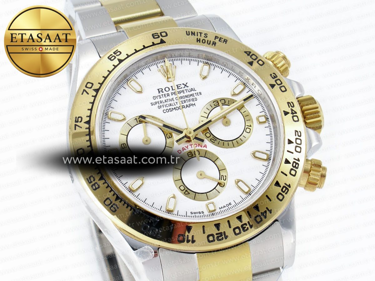 Rolex Daytona 116503 Best Edition  White Dial on SS/YG Bracelet SH4130 - Görsel 5