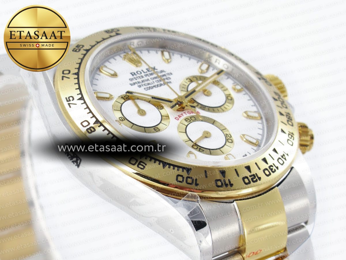 Rolex Daytona 116503 Best Edition  White Dial on SS/YG Bracelet SH4130 - Görsel 6