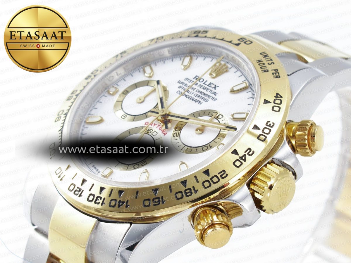 Rolex Daytona 116503 Best Edition  White Dial on SS/YG Bracelet SH4130 - Görsel 7