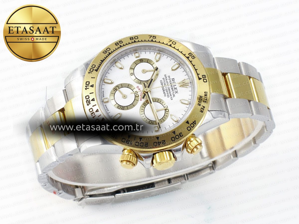 Rolex Daytona 116503 Best Edition  White Dial on SS/YG Bracelet SH4130 - Görsel 8