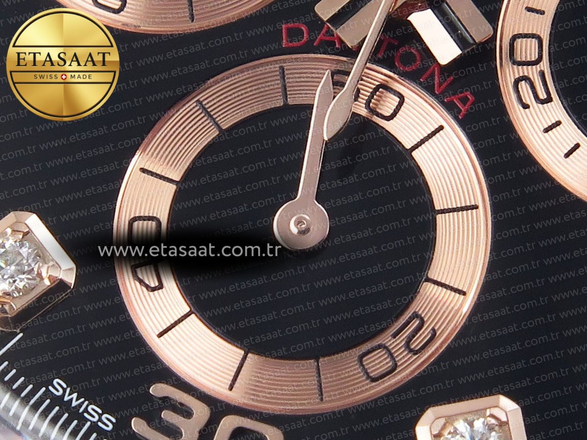 Rolex Daytona Black Diamonds Dial SA4130 V2 - Görsel 24