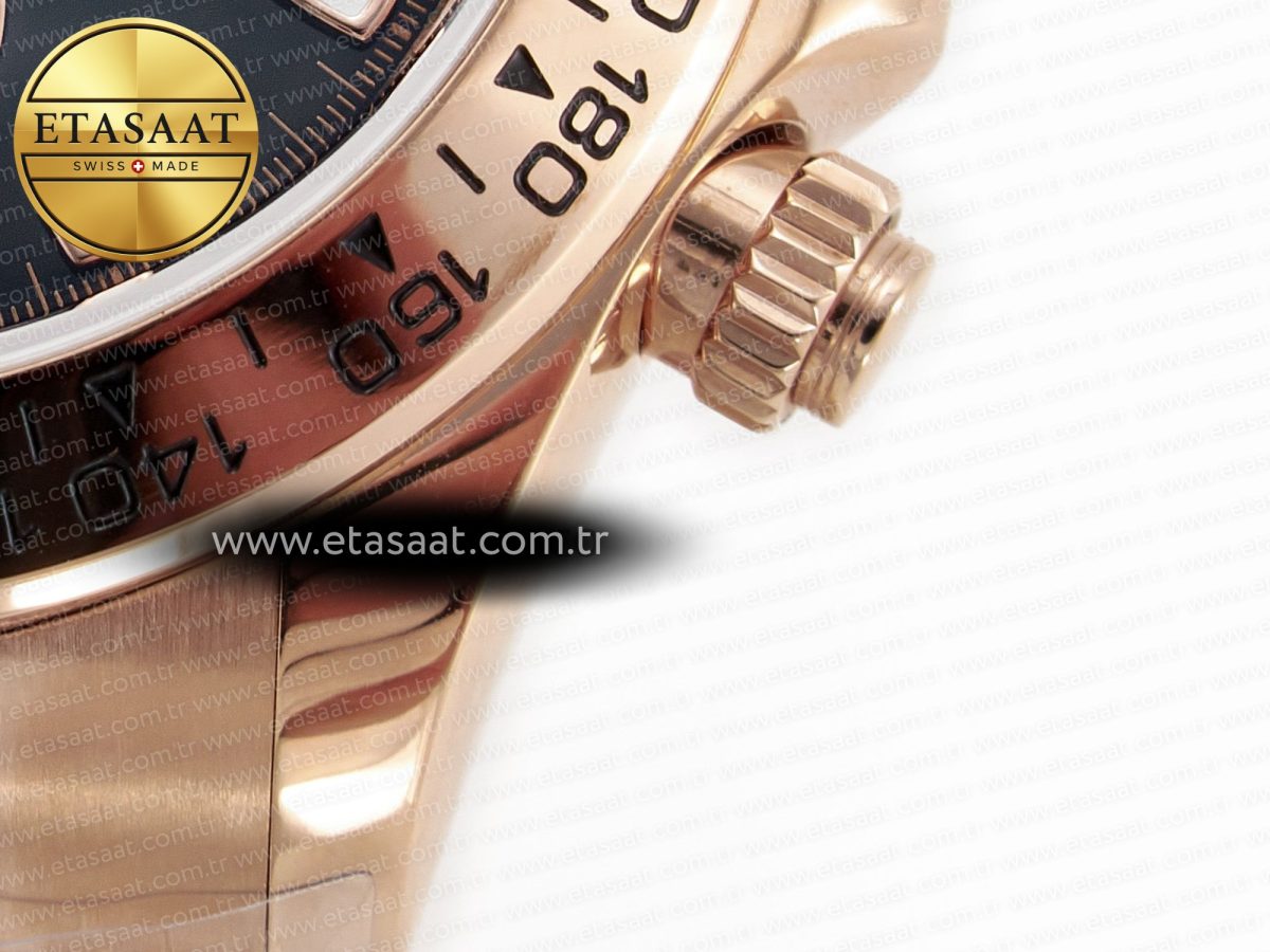 Rolex Daytona 116505 QF 1:1 Best Edition Black/RG Dial on RG Bracelet SH4130 V3 (Gain Weight) - Görsel 14