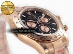 Rolex Daytona 116505 QF 1:1 Best Edition Black/RG Dial on RG Bracelet SH4130 V3 (Gain Weight) - Görsel 6