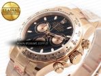 Rolex Daytona 116505 QF 1:1 Best Edition Black/RG Dial on RG Bracelet SH4130 V3 (Gain Weight) - Görsel 7