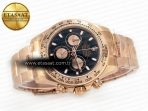 Rolex Daytona 116505 QF 1:1 Best Edition Black/RG Dial on RG Bracelet SH4130 V3 (Gain Weight) - Görsel 8