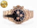 Rolex Daytona 116505 QF 1:1 Best Edition Black/RG Dial on RG Bracelet SH4130 V3 (Gain Weight) - Görsel 9