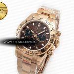 Rolex Daytona 116505 QF 1:1 Best Edition Brown Dial on RG Bracelet SH4130 V3 (Gain Weight)