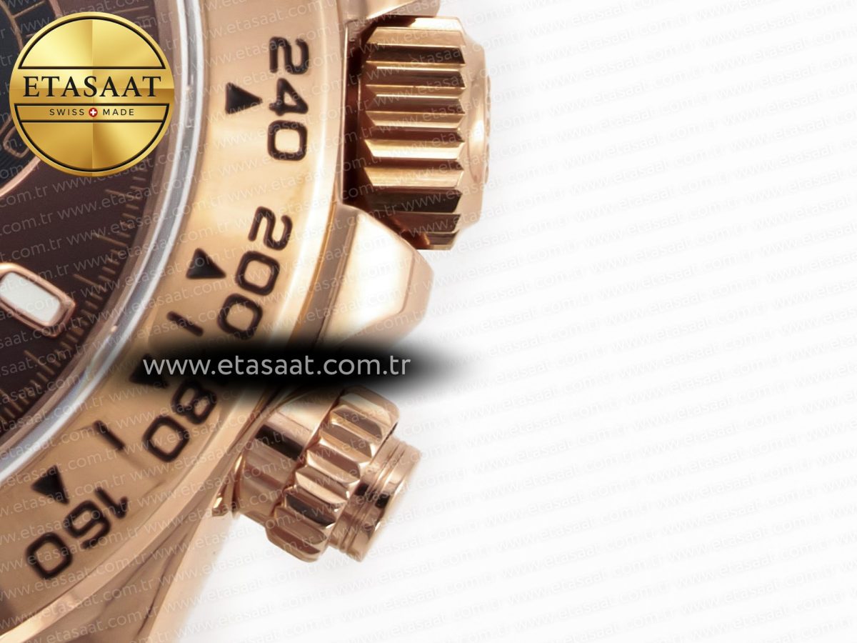 Rolex Daytona 116505 QF 1:1 Best Edition Brown Dial on RG Bracelet SH4130 V3 (Gain Weight) - Görsel 13