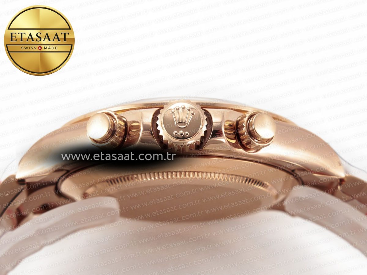 Rolex Daytona 116505 QF 1:1 Best Edition Brown Dial on RG Bracelet SH4130 V3 (Gain Weight) - Görsel 16