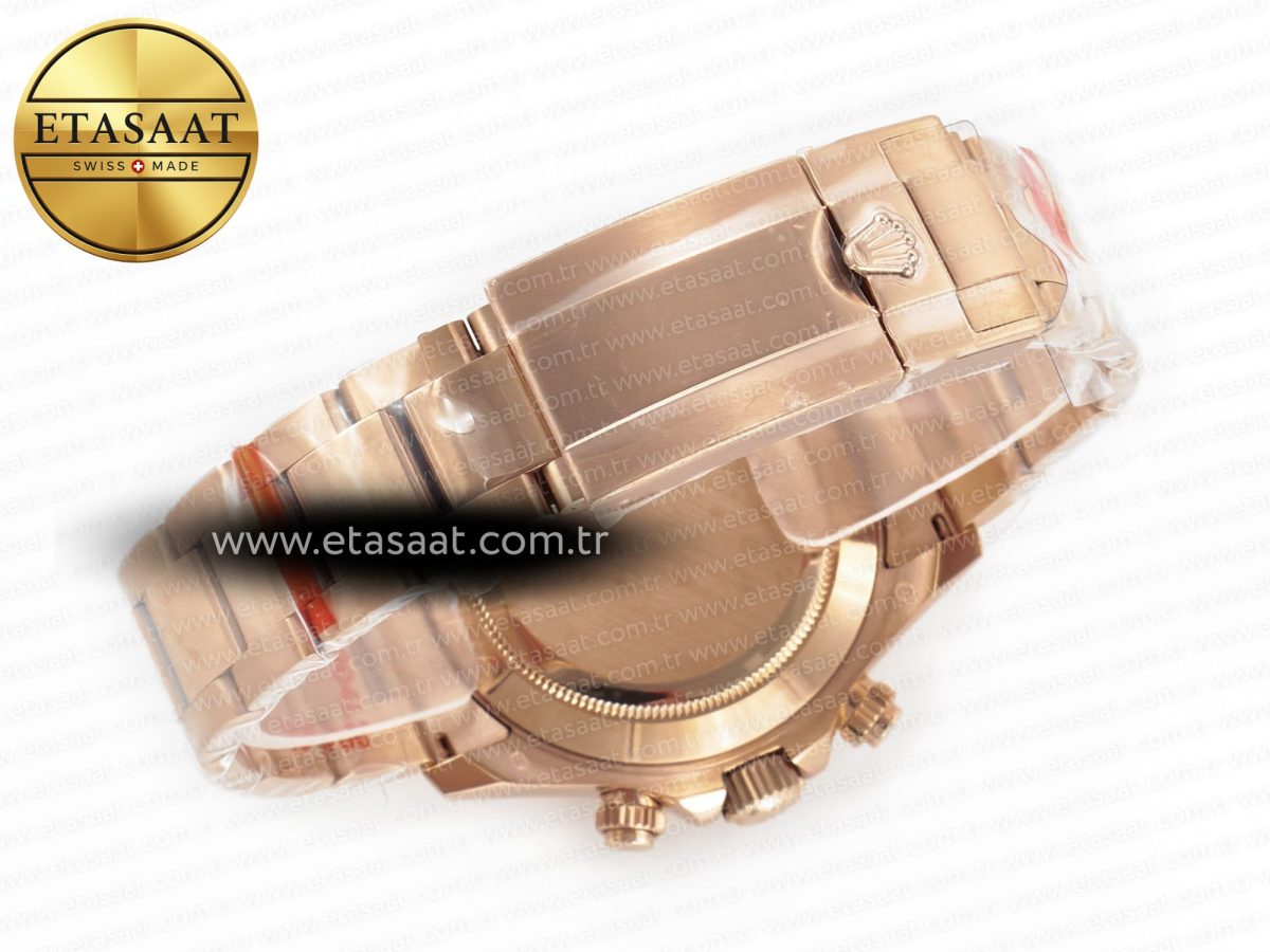 Rolex Daytona 116505 QF 1:1 Best Edition Brown Dial on RG Bracelet SH4130 V3 (Gain Weight) - Görsel 17
