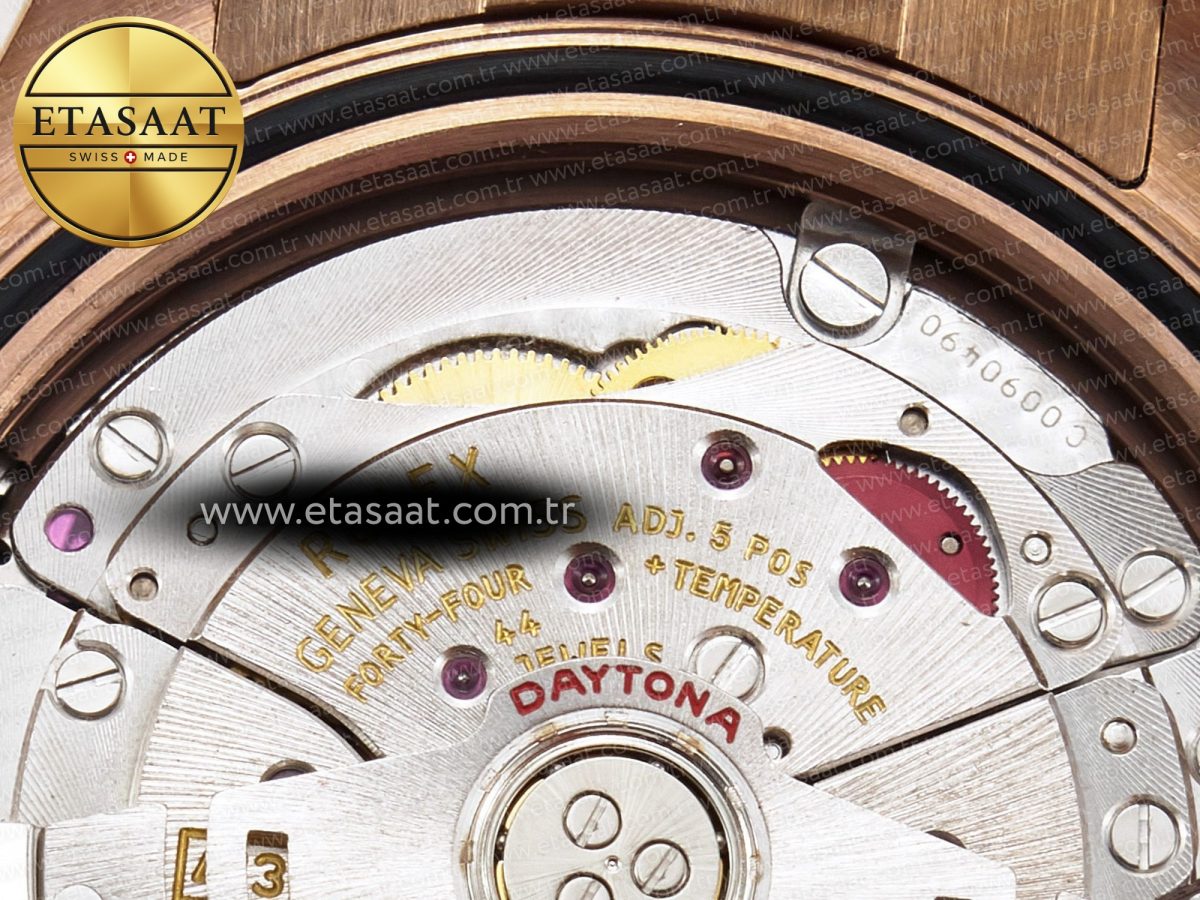 Rolex Daytona 116505 QF 1:1 Best Edition Brown Dial on RG Bracelet SH4130 V3 (Gain Weight) - Görsel 23