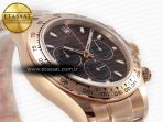 Rolex Daytona 116505 QF 1:1 Best Edition Brown Dial on RG Bracelet SH4130 V3 (Gain Weight) - Görsel 6