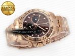 Rolex Daytona 116505 QF 1:1 Best Edition Brown Dial on RG Bracelet SH4130 V3 (Gain Weight) - Görsel 8
