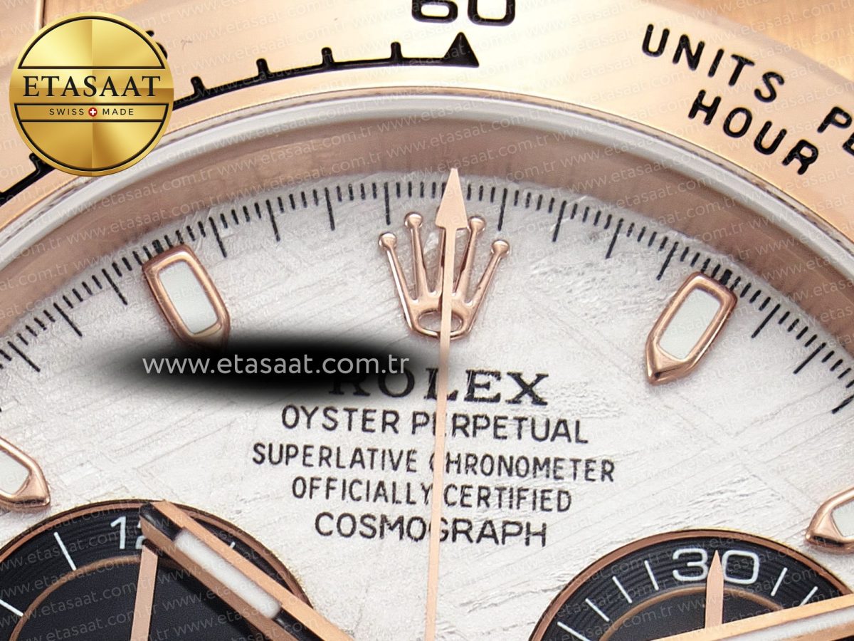 Rolex Daytona 116505 QF 1:1 Best Edition Meteorite Dial on RG Bracelet SH4130 V3 (Gain Weight) - Görsel 10