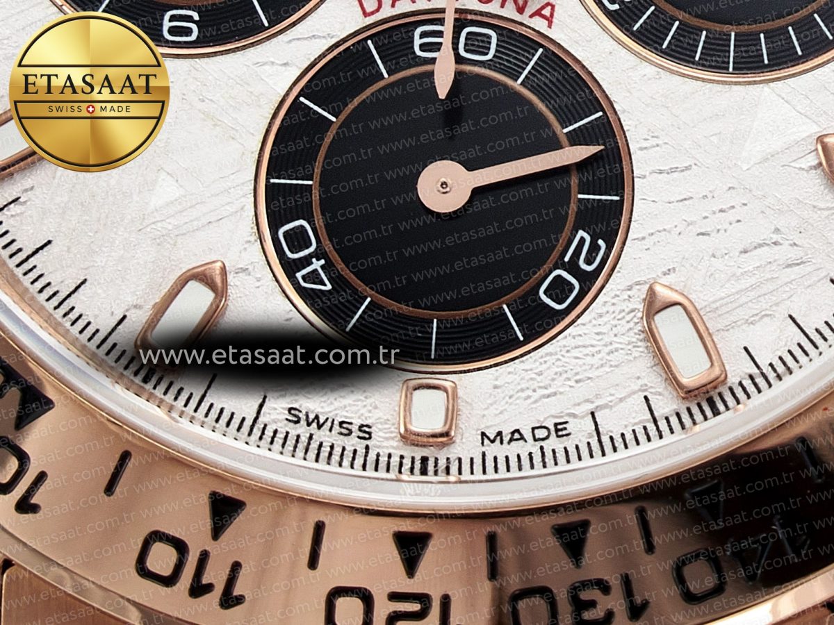 Rolex Daytona 116505 QF 1:1 Best Edition Meteorite Dial on RG Bracelet SH4130 V3 (Gain Weight) - Görsel 12