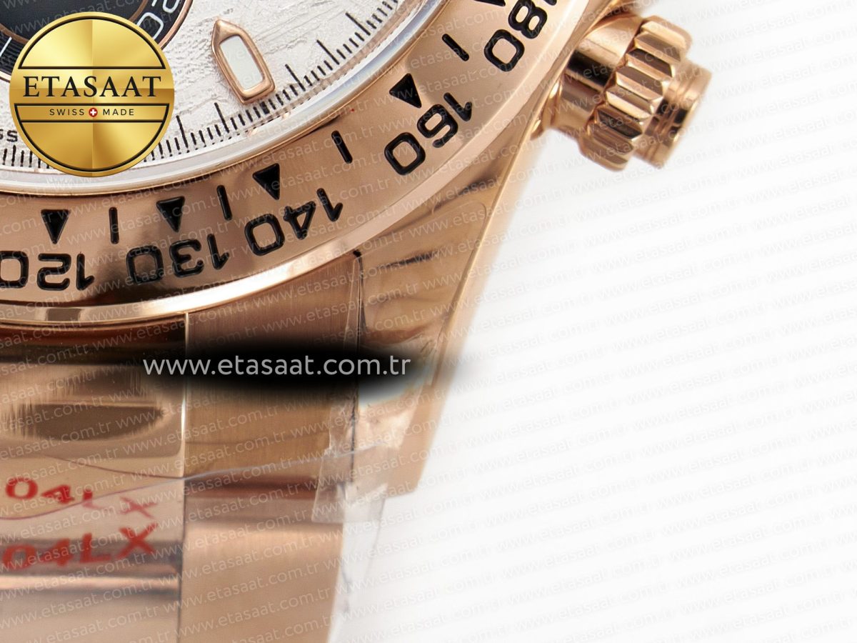 Rolex Daytona 116505 QF 1:1 Best Edition Meteorite Dial on RG Bracelet SH4130 V3 (Gain Weight) - Görsel 14