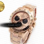 Rolex Daytona 116505 QF 1:1 Best Edition RG/Black Dial on RG Bracelet SH4130 V3 (Gain Weight)