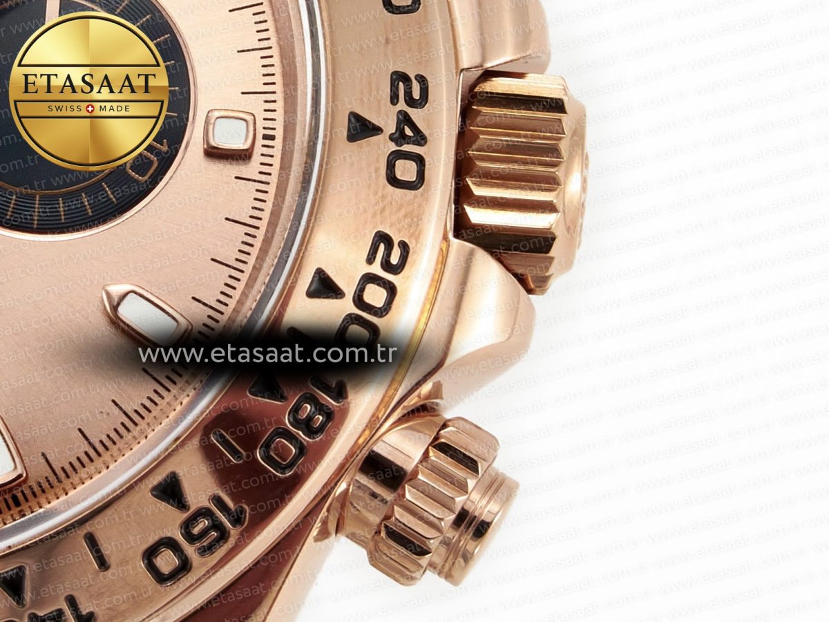Rolex Daytona 116505 QF 1:1 Best Edition RG/Black Dial on RG Bracelet SH4130 V3 (Gain Weight) - Görsel 13